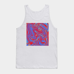 Freedom: Red, Lavender, and Aquamarine Tank Top